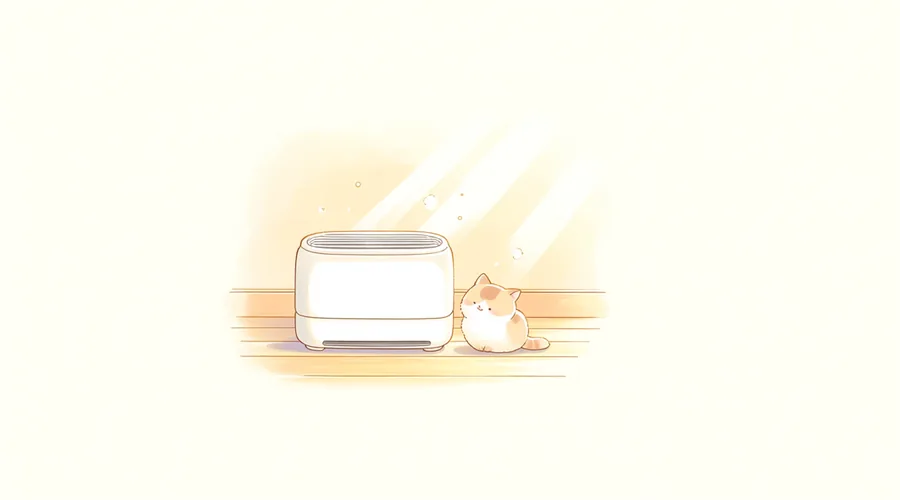 猫の空気清浄機はアレルギーに効く?|選び方と期待しすぎない使い方のイメージイラスト