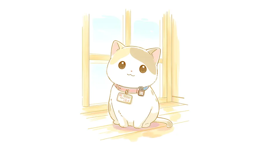 猫の首輪・迷子札・GPSトラッカーの選び方|脱走・災害に備える安心グッズのイメージイラスト