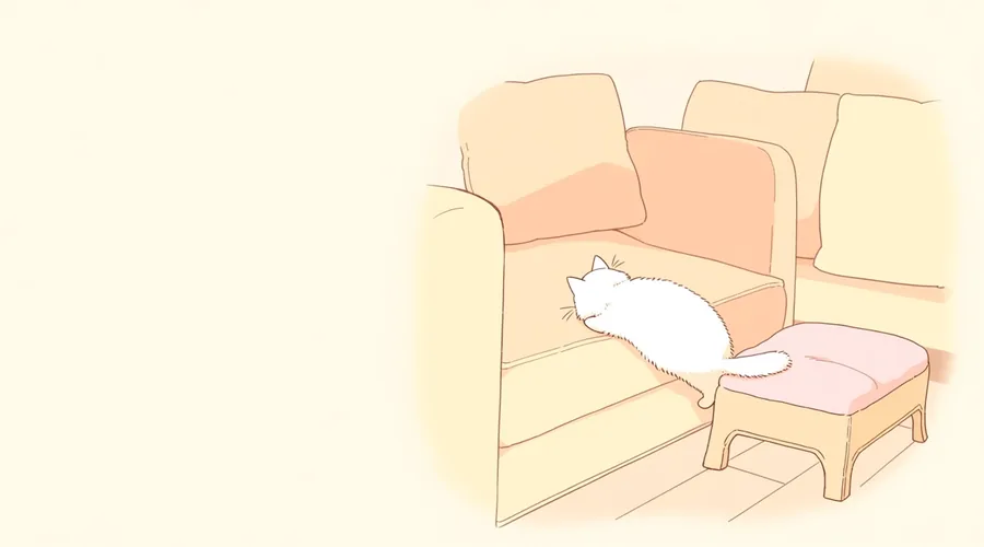 猫の階段・スロープの選び方|関節にやさしい高さと後悔しない注意点のイメージイラスト
