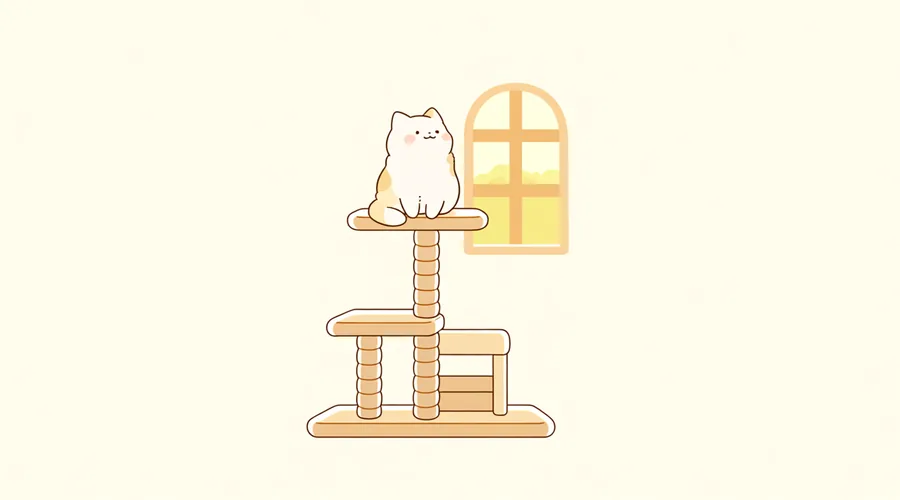 猫のキャットタワーは後悔する?失敗しやすい理由と後悔しない選び方のイメージイラスト