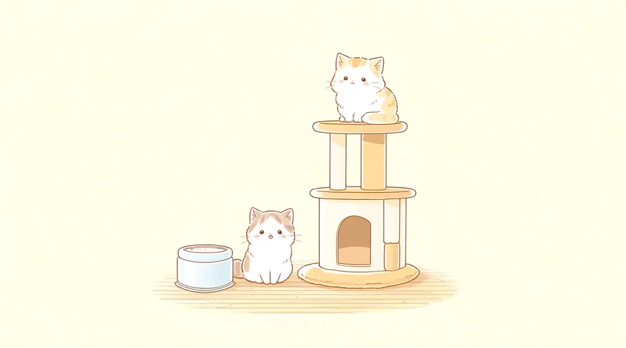 猫の自動トイレとキャットタワーの置き場所|後悔しないレイアウトの考え方のイメージイラスト