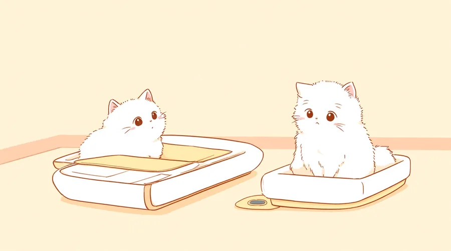 猫の自動給餌器と自動トイレ|先に買うならどっちがいい?選び方の考え方のイメージイラスト