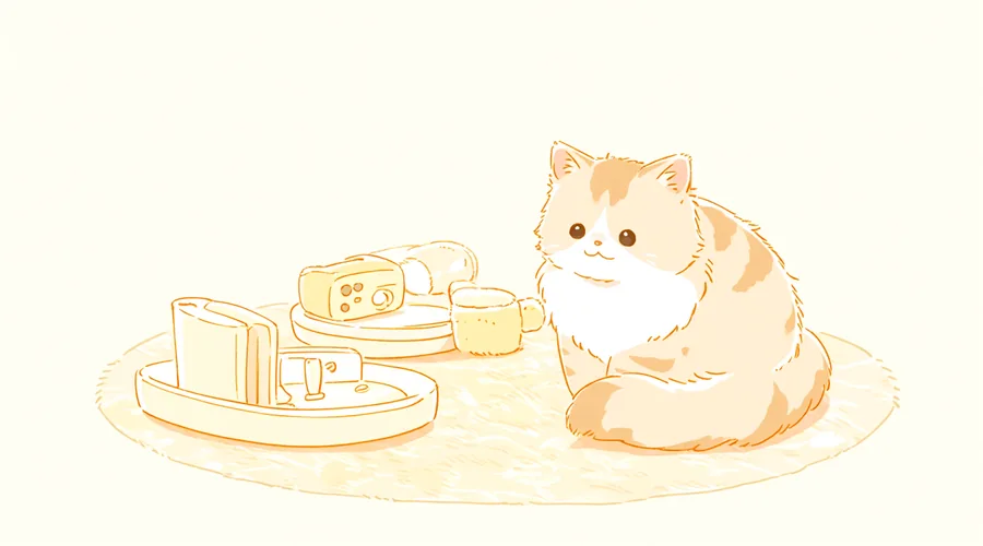 猫の留守番グッズまとめ|給餌器・給水器・カメラ・暑さ対策を比較のイメージイラスト
